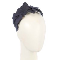 Small navy felt headband
