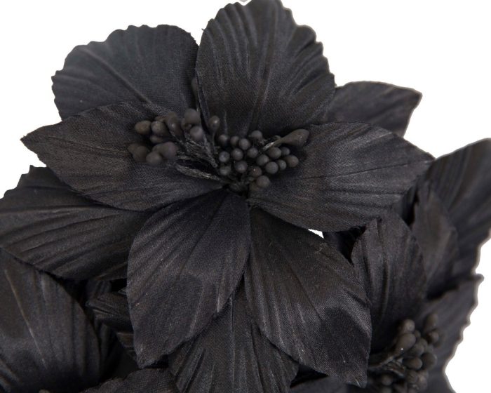 Sculptured black flower fascinator headband - Image 3
